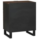 vidaXL Cabinet pentru noptieră 50x33x60 cm din lemn masiv de nuc vidaXL Cabinet pentru noptieră 50x33x60 cm din lemn masiv de nuc