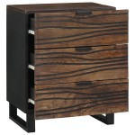 vidaXL Cabinet de Noptieră - 50x33x60 cm din lemn solid de mango și lemn reîncărcat. vidaXL Cabinet de Noptieră - 50x33x60 cm din lemn solid de mango și lemn reîncărcat.