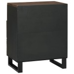vidaXL Cabinet de Noptieră - 50x33x60 cm din lemn solid de mango și lemn reîncărcat. vidaXL Cabinet de Noptieră - 50x33x60 cm din lemn solid de mango și lemn reîncărcat.