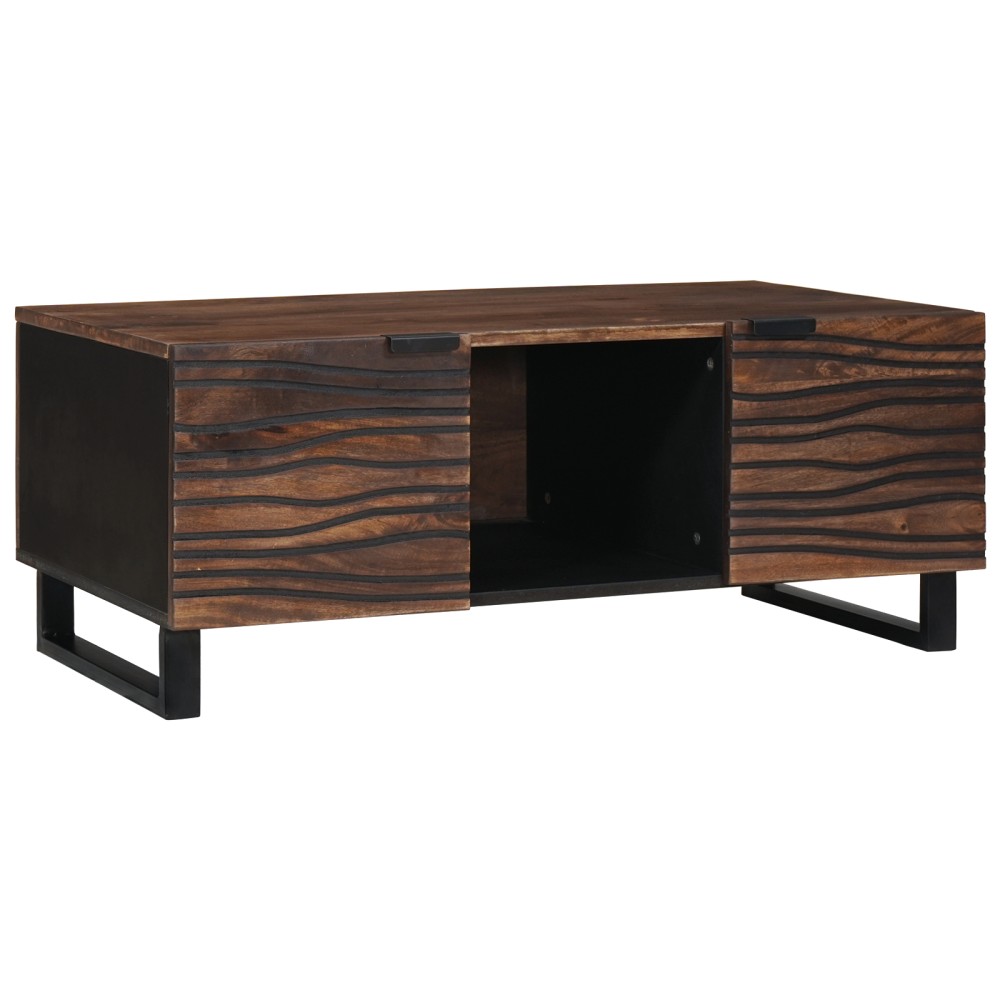 vidaXL Masa de cafea - 100x54x40 cm, din lemn solid și laminat.
