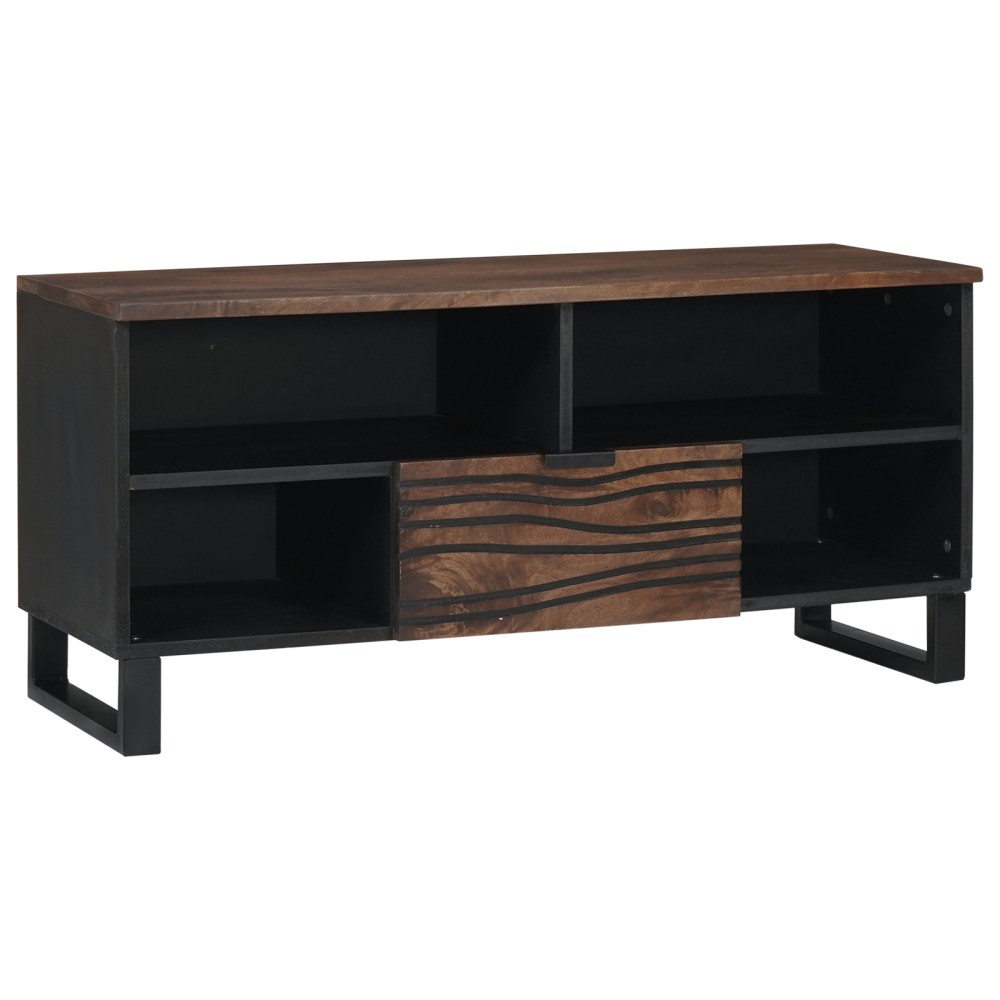vidaXL Dulap TV - 100 x 33.5 x 46 cm, făcut din lemn masiv de mango.