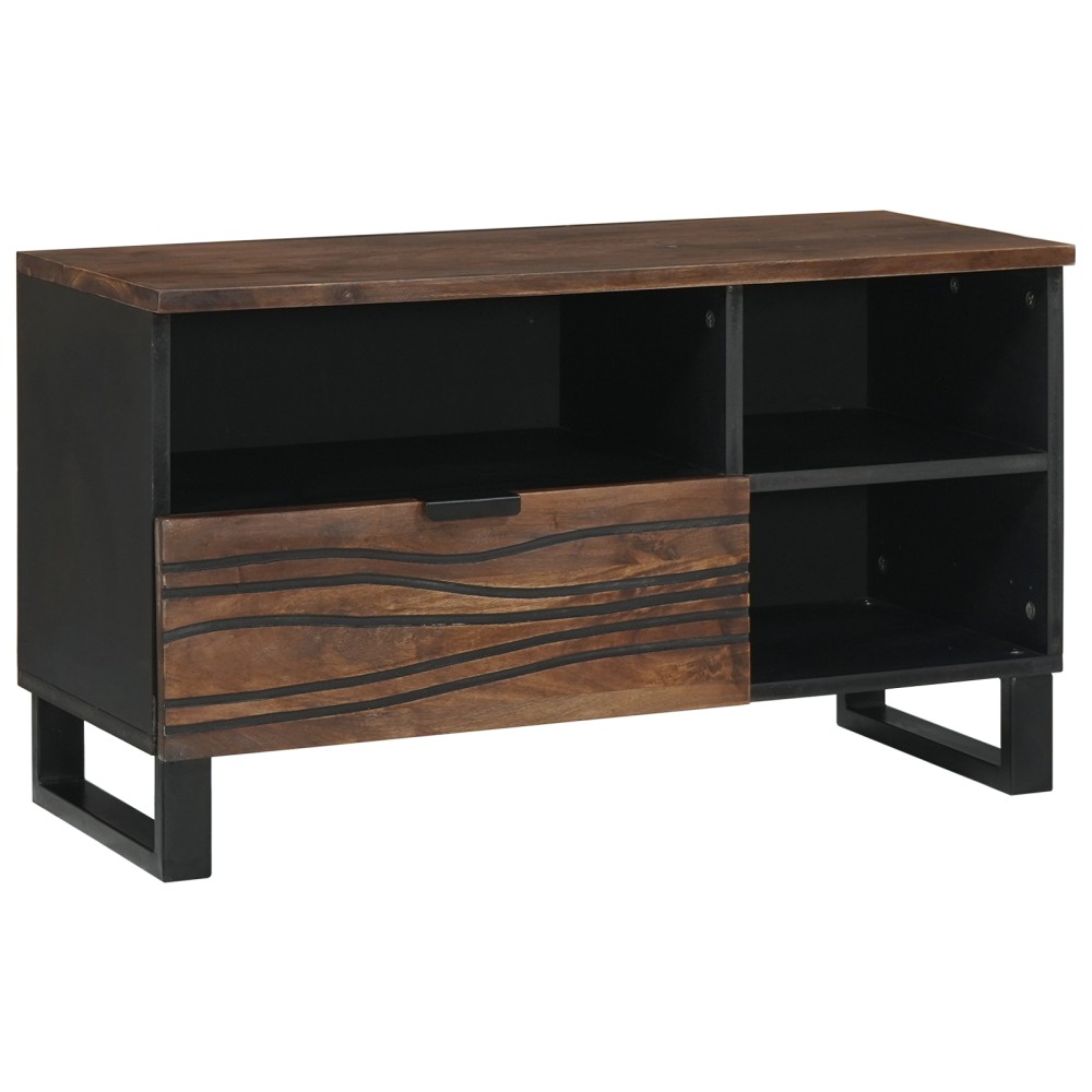 vidaXL Cabinet TV - 80x33.5x46 cm, din lemn masiv și lemn stratificat.