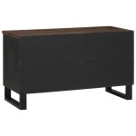 vidaXL Cabinet TV - 80x33.5x46 cm, din lemn masiv și lemn stratificat. vidaXL Cabinet TV - 80x33.5x46 cm, din lemn masiv și lemn stratificat.