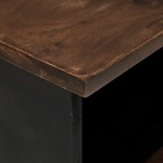 vidaXL Cabinet TV - 80x33.5x46 cm, din lemn masiv și lemn stratificat. vidaXL Cabinet TV - 80x33.5x46 cm, din lemn masiv și lemn stratificat.