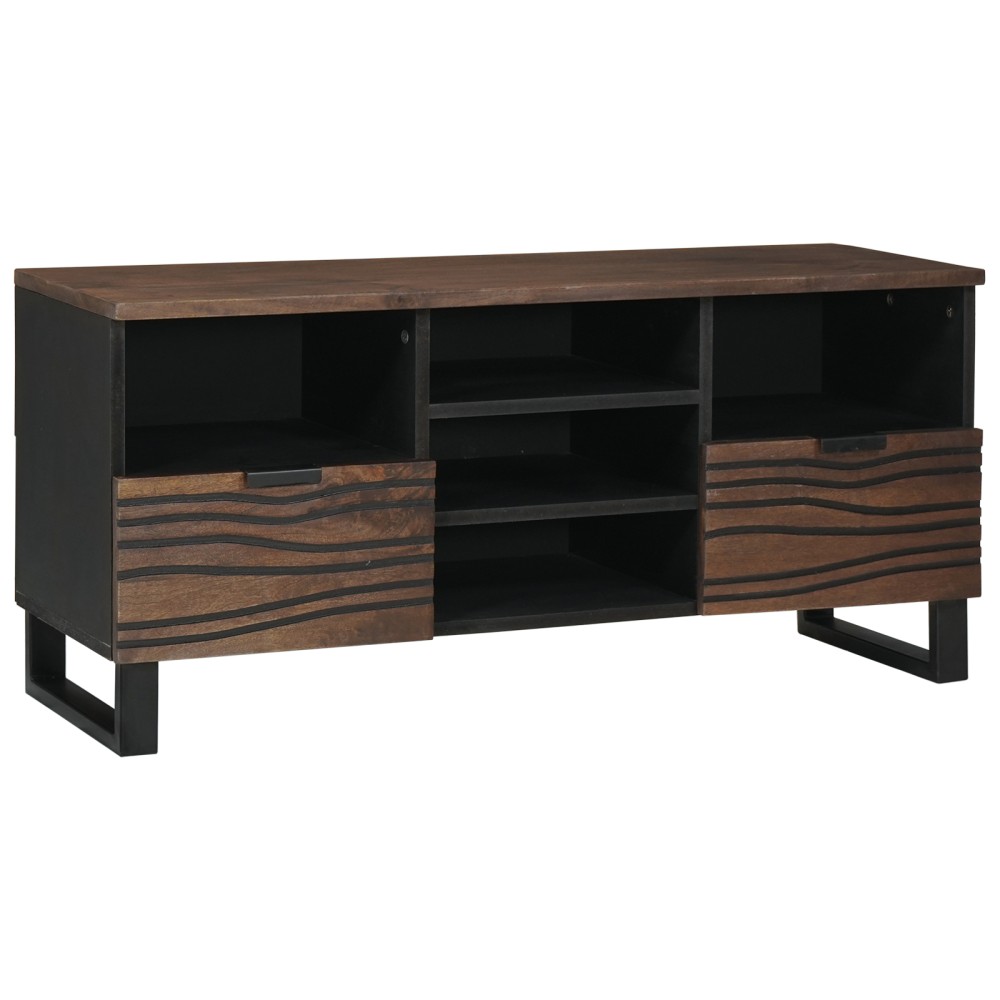 vidaXL Dulap TV 100x33.5x46 cm din lemn masiv și prelucrat