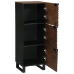 vidaXL Highboard din lemn de nuc cu raft Altele cu depozitare cu ușă Maro 40 x 33.5 x 110 cm