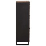vidaXL Highboard din lemn de nuc cu raft Altele cu depozitare cu ușă Maro 40 x 33.5 x 110 cm