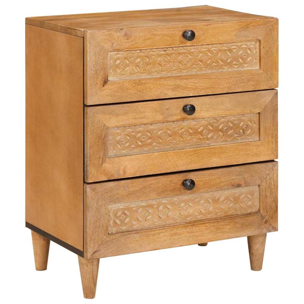 vidaXL Dulap de noapte cu sertar Maro deschis 50 x 33 x 62 cm