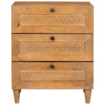 vidaXL Dulap de noapte cu sertar Maro deschis 50 x 33 x 62 cm