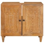 vidaXL Dulap de Baie Pe perete cu ușă Maro deschis 62 x 33 x 58 cm