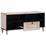 vidaXL Unități TV cu sertar cu raft Alb 105 x 33 x 46 cm Lemn compozit