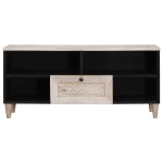 vidaXL Unități TV cu sertar cu raft Alb 105 x 33 x 46 cm Lemn compozit