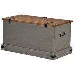 vidaXL Cufă de depozitare HALDEN gri 91x48x47 cm lemn masiv de pin vidaXL Cufă de depozitare HALDEN gri 91x48x47 cm lemn masiv de pin