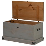vidaXL Cufă de depozitare HALDEN gri 91x48x47 cm lemn masiv de pin vidaXL Cufă de depozitare HALDEN gri 91x48x47 cm lemn masiv de pin