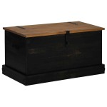 vidaXL Cufă de depozitare HALDEN Negru 91x48x47 cm Lemn masiv de pin vidaXL Cufă de depozitare HALDEN Negru 91x48x47 cm Lemn masiv de pin