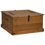 vidaXL Cufă de depozitare HALDEN 91x91x47 cm din lemn masiv de pin vidaXL Cufă de depozitare HALDEN 91x91x47 cm din lemn masiv de pin