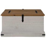 vidaXL Cufă de depozitare HALDEN alb 91x91x47 cm lemn masiv de pin vidaXL Cufă de depozitare HALDEN alb 91x91x47 cm lemn masiv de pin