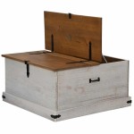 vidaXL Cufă de depozitare HALDEN alb 91x91x47 cm lemn masiv de pin vidaXL Cufă de depozitare HALDEN alb 91x91x47 cm lemn masiv de pin