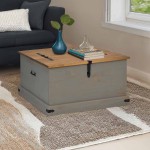 vidaXL Cufă de depozitare HALDEN gri 91x91x47 cm lemn masiv de pin vidaXL Cufă de depozitare HALDEN gri 91x91x47 cm lemn masiv de pin