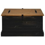 vidaXL Cufă de depozitare HALDEN Negru 91x91x47 cm Lemn masiv de pin vidaXL Cufă de depozitare HALDEN Negru 91x91x47 cm Lemn masiv de pin