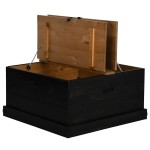 vidaXL Cufă de depozitare HALDEN Negru 91x91x47 cm Lemn masiv de pin vidaXL Cufă de depozitare HALDEN Negru 91x91x47 cm Lemn masiv de pin