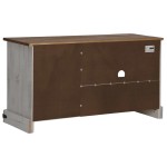 vidaXL Dulap TV HALDEN cu ușă glisantă alb 110x40x60 cm lemn masiv
