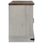 vidaXL Dulap TV HALDEN 2 uși glisante alb 150x40x60 cm lemn masiv