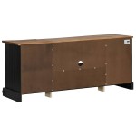 vidaXL Dulap TV HALDEN 2 usi glisante negru 150x40x60 cm lemn masiv