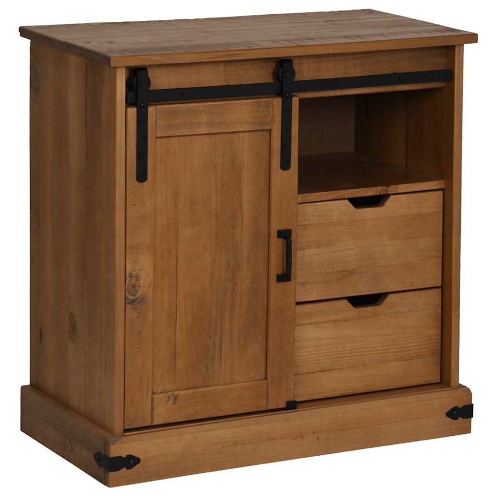 vidaXL Bufetă HALDEN cu uşă glisantă 80x40x80 cm lemn masiv