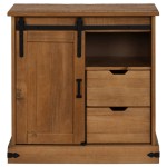vidaXL Bufetă HALDEN cu uşă glisantă 80x40x80 cm lemn masiv