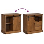 vidaXL Bufetă HALDEN cu uşă glisantă 80x40x80 cm lemn masiv