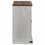 vidaXL Bufetă HALDEN cu uşă glisantă alb 80x40x80 cm lemn masiv