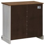 vidaXL Bufetă HALDEN cu uşă glisantă alb 80x40x80 cm lemn masiv