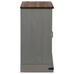 vidaXL Comodă HALDEN cu uşă glisantă gri 80x40x80 cm lemn masiv vidaXL Comodă HALDEN cu uşă glisantă gri 80x40x80 cm lemn masiv