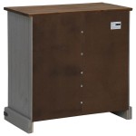vidaXL Comodă HALDEN cu uşă glisantă gri 80x40x80 cm lemn masiv vidaXL Comodă HALDEN cu uşă glisantă gri 80x40x80 cm lemn masiv