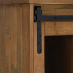 vidaXL Bufetă HALDEN cu uşă glisantă 80x40x80 cm lemn masiv vidaXL Bufetă HALDEN cu uşă glisantă 80x40x80 cm lemn masiv