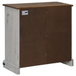 vidaXL Bufetă HALDEN cu uşă glisantă alb 80x40x80 cm lemn masiv