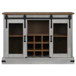 vidaXL Bufetă HALDEN 2 uși glisante alb 112x40x80 cm lemn masiv