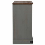 vidaXL Bufetă HALDEN 2 uși glisante gri 112x40x80 cm lemn masiv