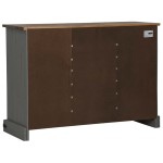 vidaXL Bufetă HALDEN 2 uși glisante gri 112x40x80 cm lemn masiv