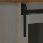 vidaXL Bufetă HALDEN 2 uși glisante gri 112x40x80 cm lemn masiv
