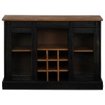 vidaXL Bufetă HALDEN 2 uși glisante negru 112x40x80 cm lemn masiv vidaXL Bufetă HALDEN 2 uși glisante negru 112x40x80 cm lemn masiv