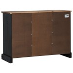 vidaXL Bufetă HALDEN 2 uși glisante negru 112x40x80 cm lemn masiv vidaXL Bufetă HALDEN 2 uși glisante negru 112x40x80 cm lemn masiv