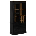 vidaXL Dulap de vinuri HALDEN cu rafturi pentru vin ușă glisantă negru vidaXL Dulap de vinuri HALDEN cu rafturi pentru vin ușă glisantă negru