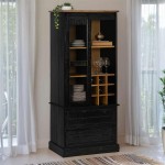 vidaXL Dulap de vinuri HALDEN cu rafturi pentru vin ușă glisantă negru vidaXL Dulap de vinuri HALDEN cu rafturi pentru vin ușă glisantă negru
