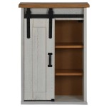 vidaXL Dulap suspendat HALDEN cu ușă glisantă alb 49x22,5x70 cm pin
