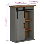 vidaXL Dulap suspendat HALDEN cu ușă glisantă gri 49x22,5x70 cm pin vidaXL Dulap suspendat HALDEN cu ușă glisantă gri 49x22,5x70 cm pin
