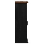 vidaXL Dulap suspendat HALDEN cu ușă glisantă negru 49x22,5x70 cm pin