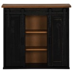 vidaXL Dulap suspendat HALDEN 2 uși glisante negru 75x22,5x70 cm pin vidaXL Dulap suspendat HALDEN 2 uși glisante negru 75x22,5x70 cm pin