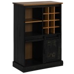 vidaXL Dulap de vinuri HALDEN cu rafturi pentru vin ușă glisantă negru vidaXL Dulap de vinuri HALDEN cu rafturi pentru vin ușă glisantă negru